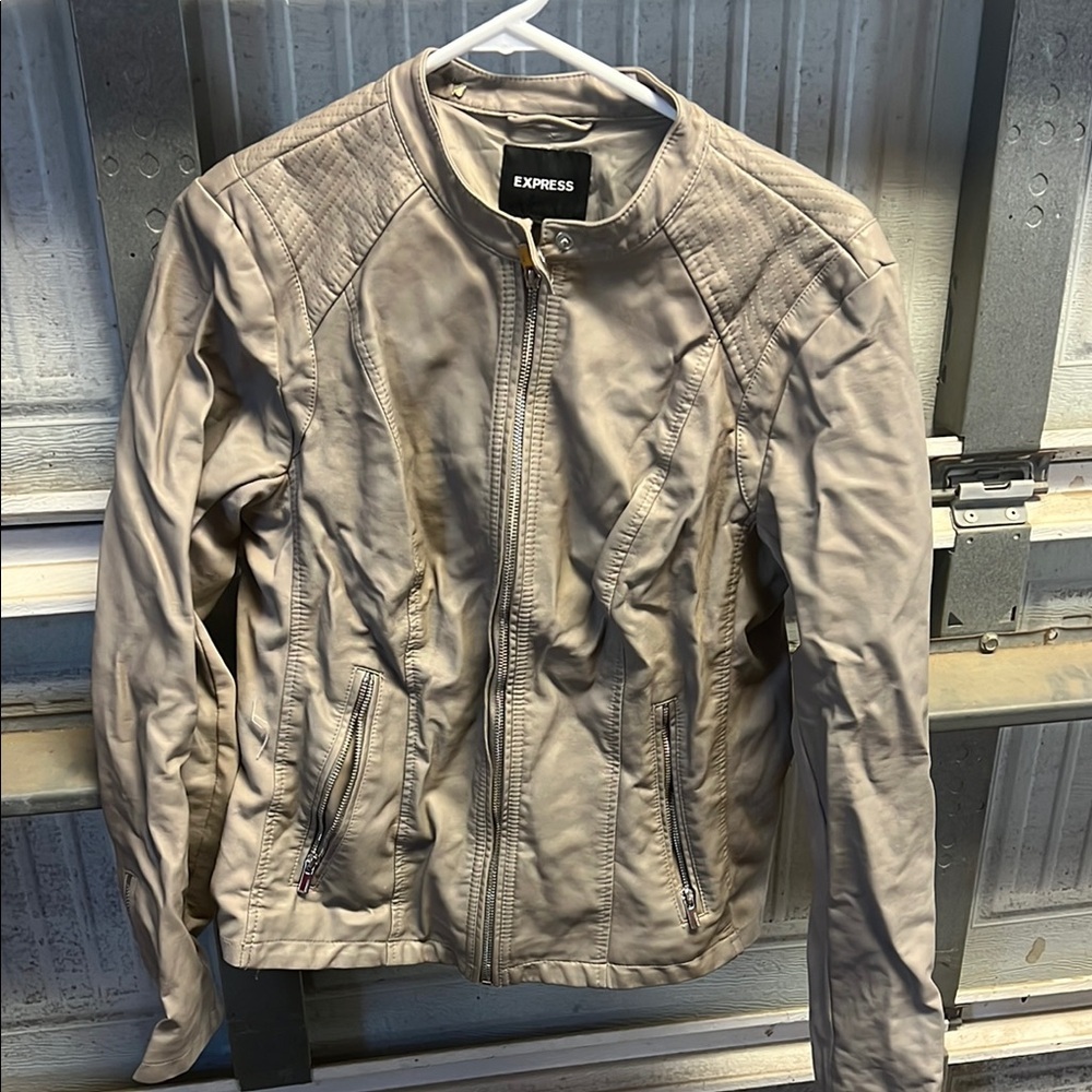 Express Tan Bomber Jacket